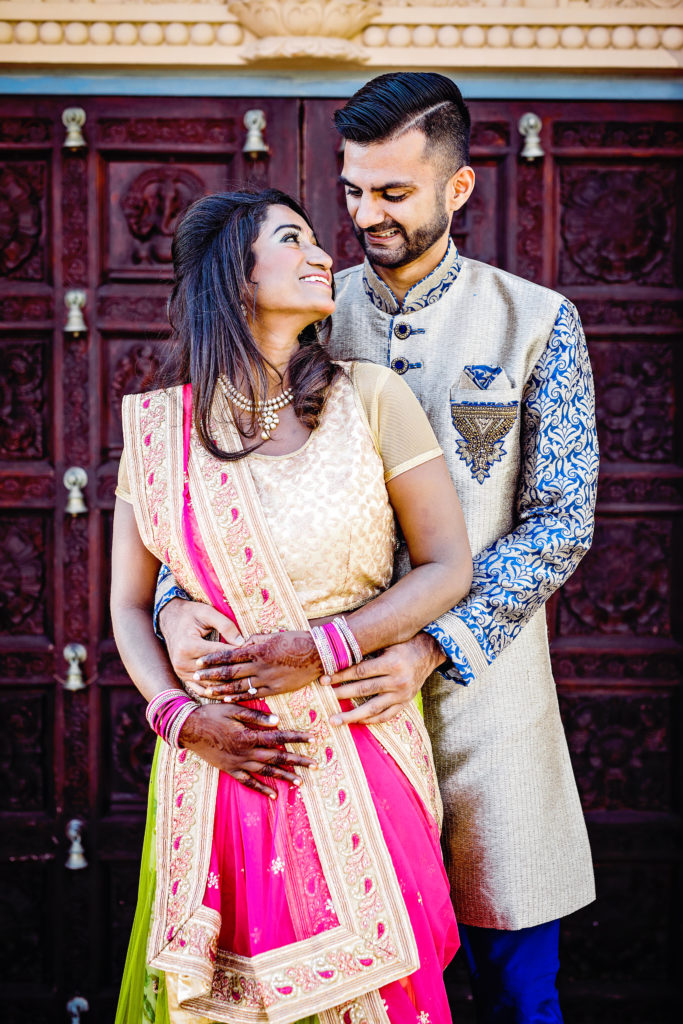 Gujarati and South Indian Fusion Engagement Photos